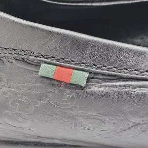 Gucci | Shoes | Gucci Black Guccissima Leather Penny Loafers  display picture 1